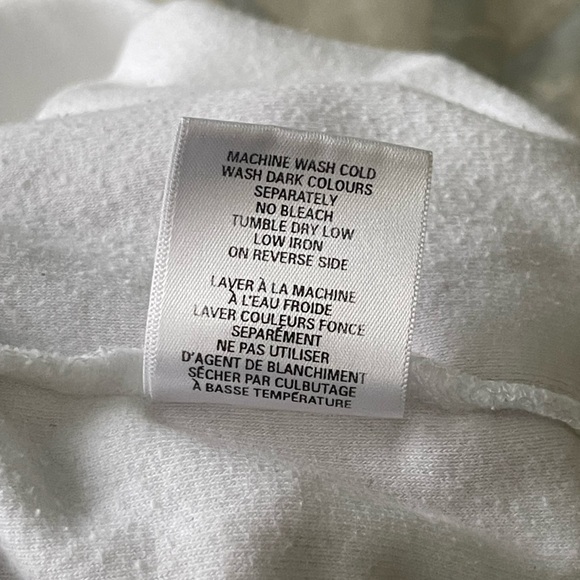 TNA Aritzia Cozy Fleece Perfect Banded Sweatpant White Terrycloth Vintage 2010 S - Picture 8 of 9